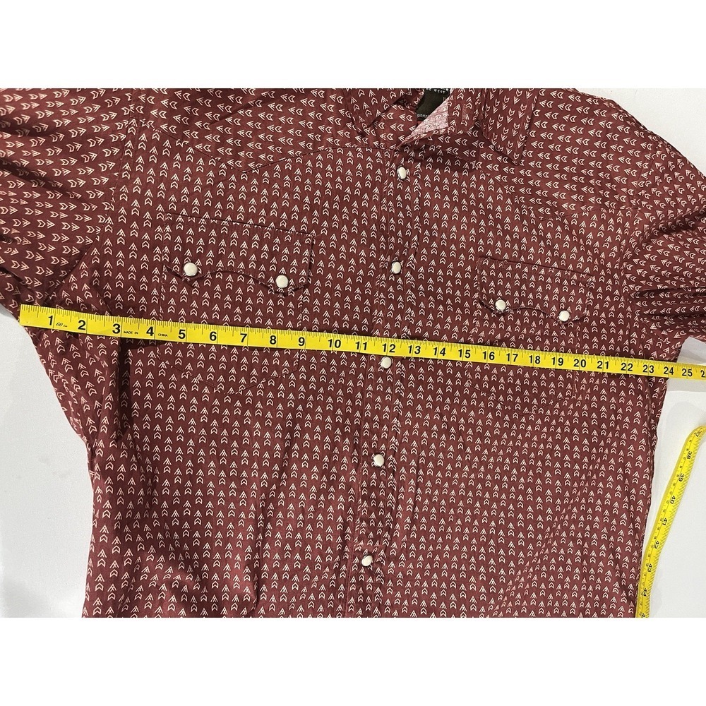 Roper Men's Western Arrow Print Snap Long Sleeve Shirt Large - Picture 8 of 10
